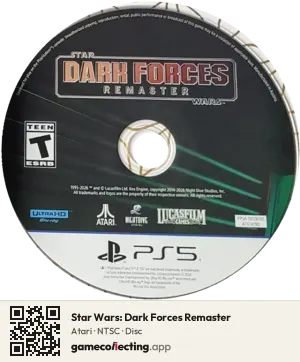 Star Wars: Dark Forces Remaster PlayStation 5, NTSC disc
