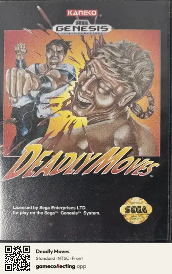Deadly Moves Sega Mega Drive / Genesis, NTSC box front