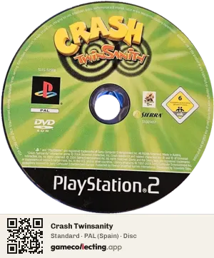 Crash Twinsanity PlayStation 2, PAL disc