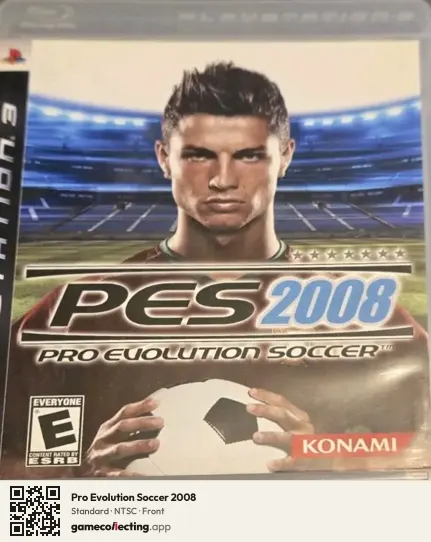 Pro Evolution Soccer 2008 PlayStation 3, NTSC box front