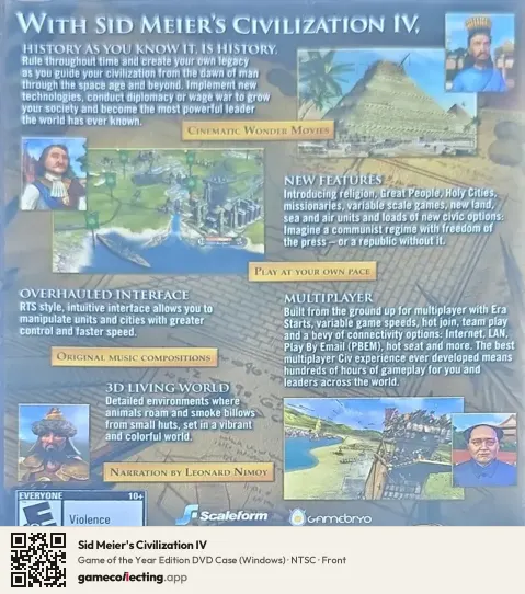 Sid Meier's Civilization IV Computer, NTSC box front