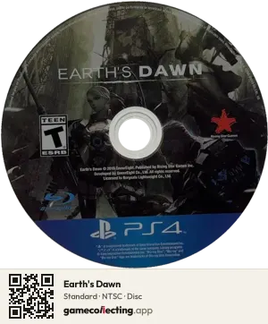 Earth's Dawn PlayStation 4, NTSC disc