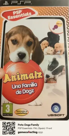 Petz: Dogz Family PlayStation Portable, Spain box front