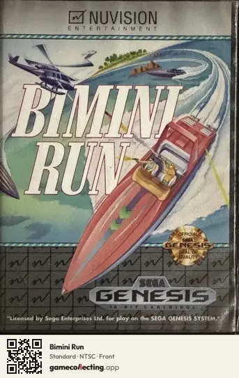 Bimini Run Sega Mega Drive / Genesis, NTSC box front