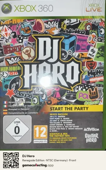 DJ Hero Xbox 360, Germany box front