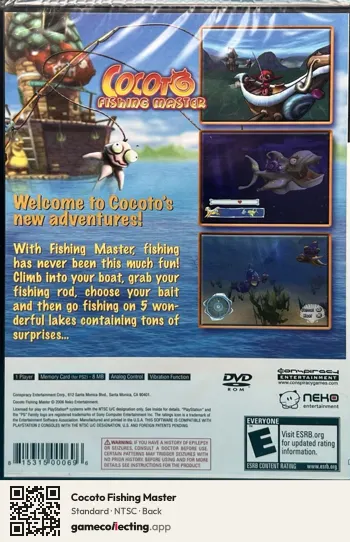 Cocoto Fishing Master PlayStation 2, NTSC box back