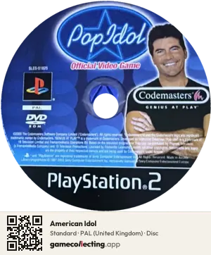 American Idol PlayStation 2, PAL disc