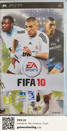 FIFA 10 PlayStation Portable, France box front