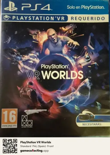 PlayStation VR Worlds PlayStation 4, Spain box front