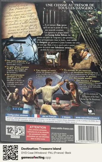 Destination: Treasure Island Computer, France box back