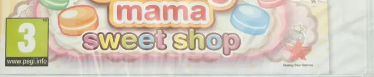 Cooking Mama: Sweet Shop, the PEGI square on its front