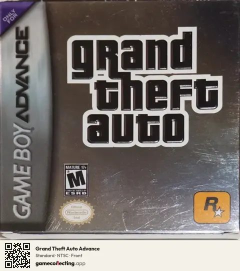 Grand Theft Auto Advance Game Boy Advance, NTSC box front