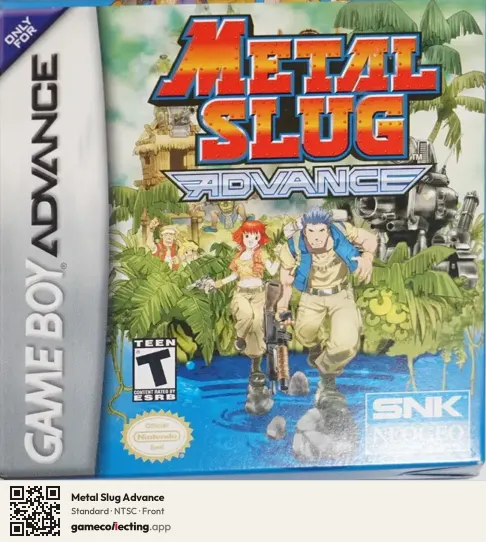 Metal Slug Advance Game Boy Advance, NTSC box front