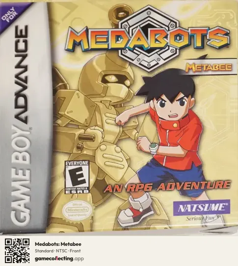Medabots: Metabee Game Boy Advance, NTSC box front