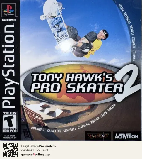 Tony Hawk's Pro Skater 2 PlayStation, NTSC box front