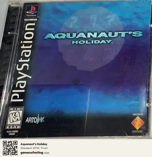 Aquanaut's Holiday PlayStation, NTSC box front