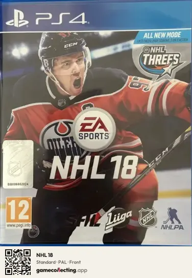 NHL 18 PlayStation 4, PAL box front