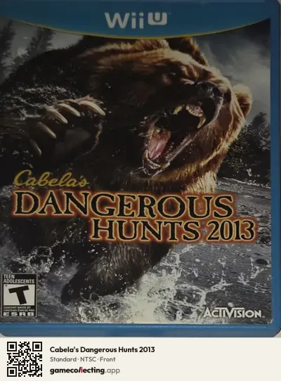 Cabela's Dangerous Hunts 2013 Nintendo Wii U, NTSC box front