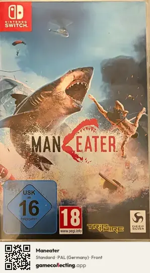 Maneater Nintendo Switch, Germany box front
