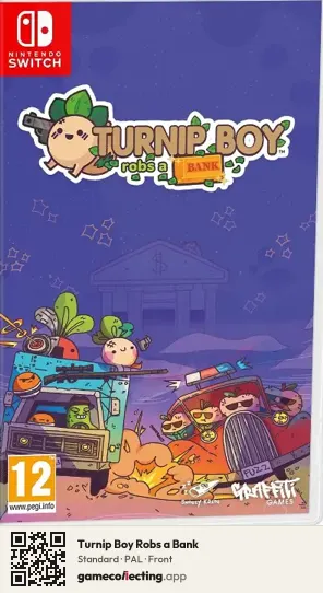 Turnip Boy Robs a Bank Nintendo Switch, PAL box front