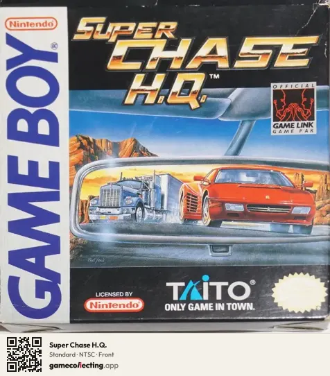 Super Chase H.Q. Game Boy, NTSC box front