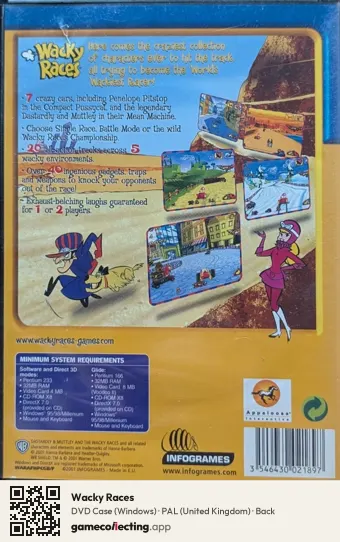 Wacky Races Computer, United Kingdom box back
