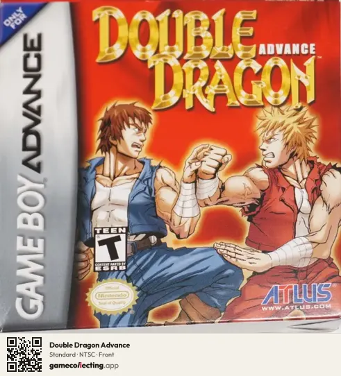 Double Dragon Advance Game Boy Advance, NTSC box front
