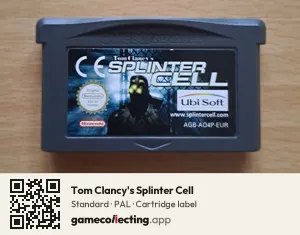 Tom Clancy's Splinter Cell Game Boy Advance, PAL cartridge label