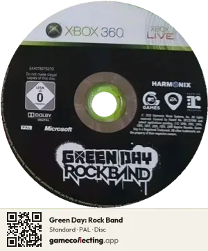Green Day: Rock Band Xbox 360, PAL disc