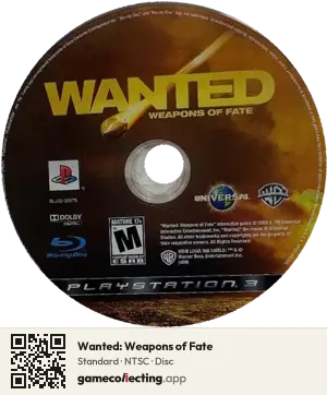 Wanted: Weapons of Fate PlayStation 3, NTSC disc