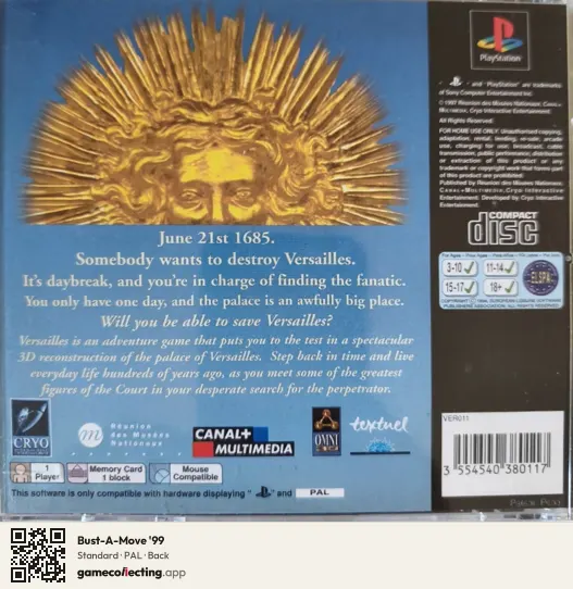 Bust-A-Move '99 PlayStation, PAL box back