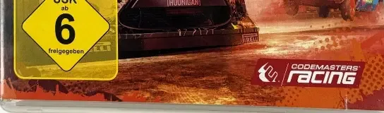 Dirt Showdown, the USK square on its front