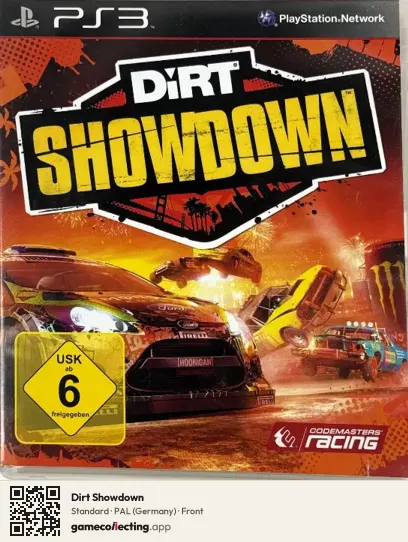 Dirt Showdown PlayStation 3, Germany box front