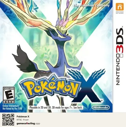 Pokémon X Nintendo 3DS, NTSC box front