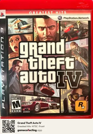Grand Theft Auto IV PlayStation 3, NTSC box front