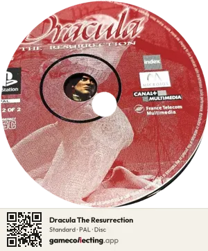 Dracula The Resurrection PlayStation, PAL disc