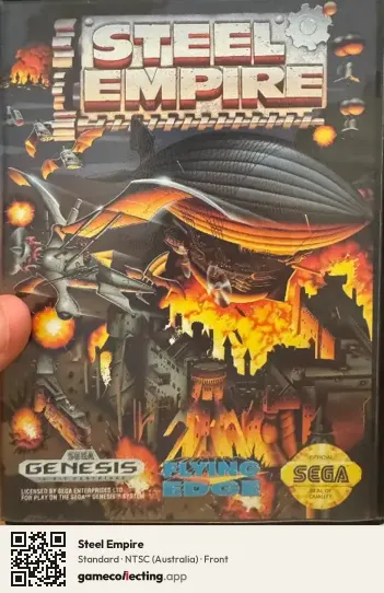 Steel Empire Sega Mega Drive / Genesis, Australia box front