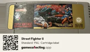 Street Fighter II Super Nintendo Entertainment System, PAL cartridge label