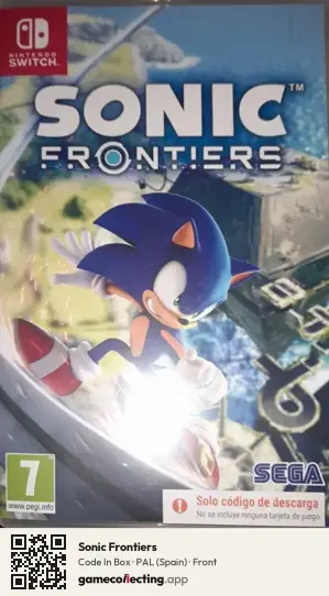 Sonic Frontiers Nintendo Switch, Spain box front