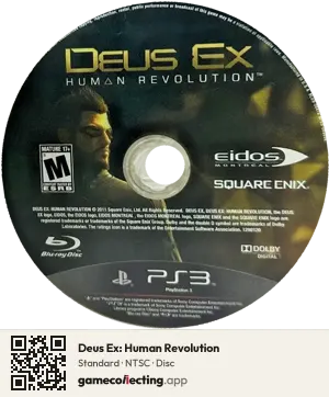 Deus Ex: Human Revolution PlayStation 3, NTSC disc