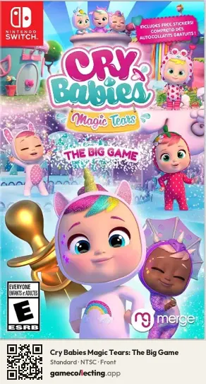 Cry Babies Magic Tears: The Big Game Nintendo Switch, NTSC box front