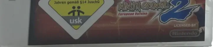 Naruto: Ninja Council 2: European Version, the USK square on its front