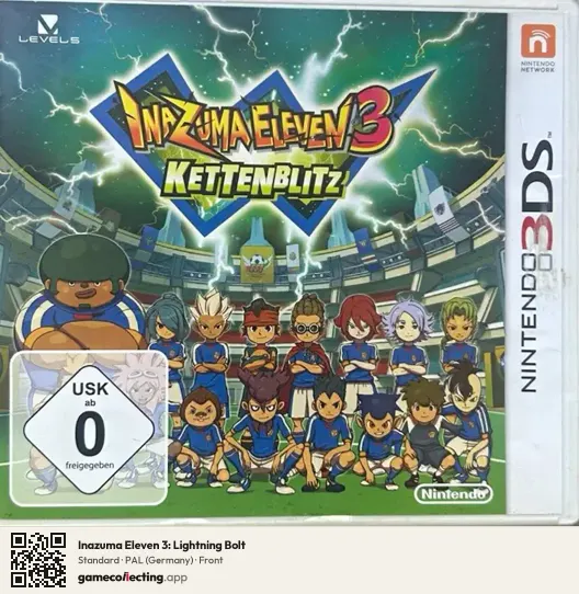 Inazuma Eleven 3: Lightning Bolt Nintendo 3DS, Germany box front