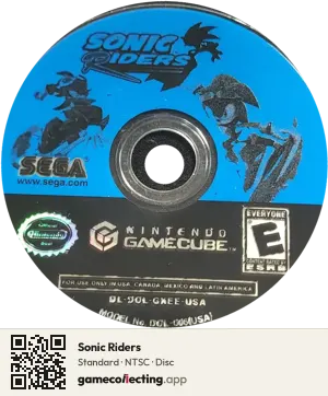 Sonic Riders Nintendo GameCube, NTSC disc