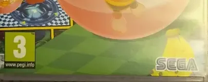 Super Monkey Ball Banana Mania, the PEGI square on its front