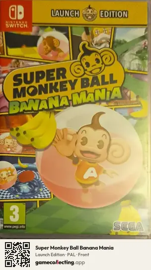 Super Monkey Ball Banana Mania Nintendo Switch, PAL box front