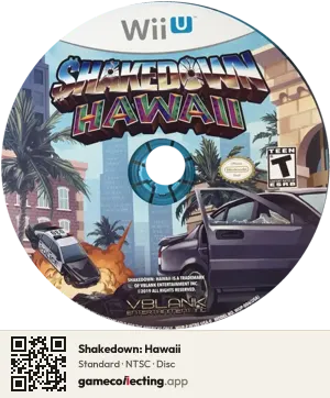 Shakedown: Hawaii Nintendo Wii U, NTSC disc