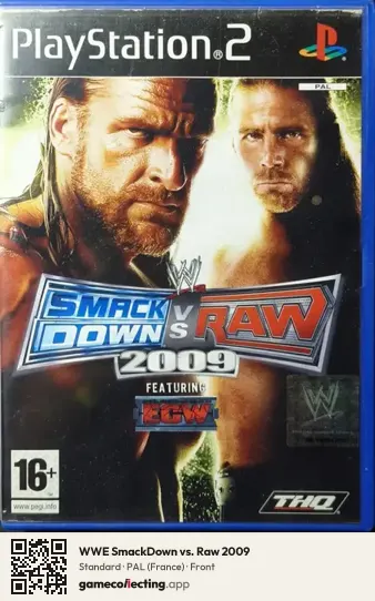 WWE SmackDown vs. Raw 2009 PlayStation 2, France box front
