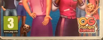 Barbie Project Friendship, the PEGI square on its front