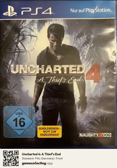 Uncharted 4: A Thief's End PlayStation 4, Germany box front